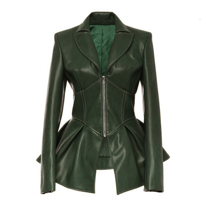 Drune | Sommerzeit Hochbund PU Lederjacke