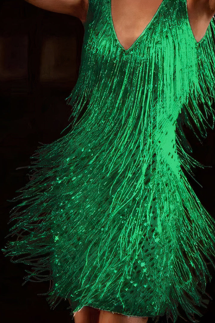 Irisierende Quasten Kleid