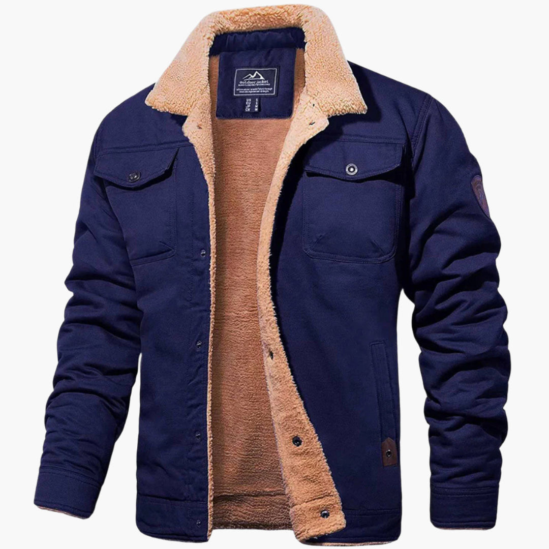 Drune | Winter Bomberjacke Vintage Stil - Warm gefüttert für Freizeit und Alltag