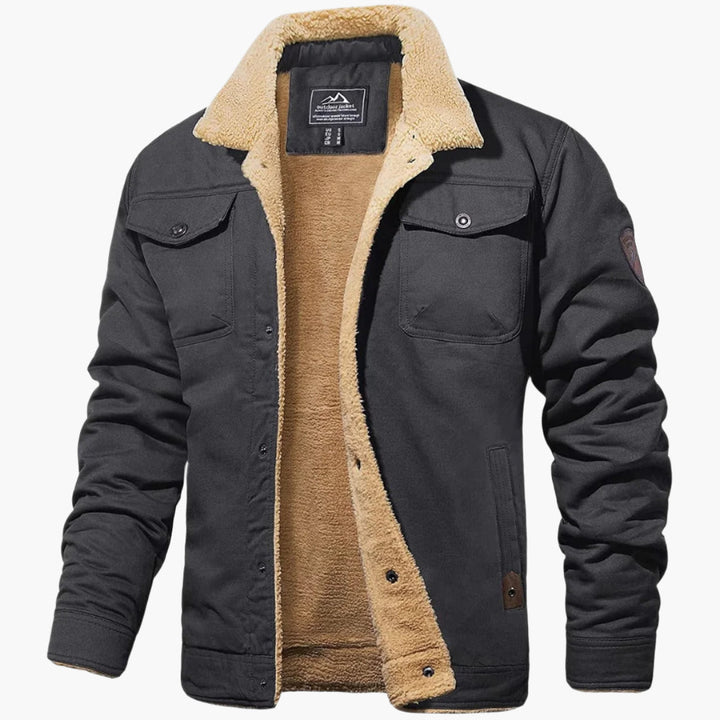 Drune | Winter Bomberjacke Vintage Stil - Warm gefüttert für Freizeit und Alltag