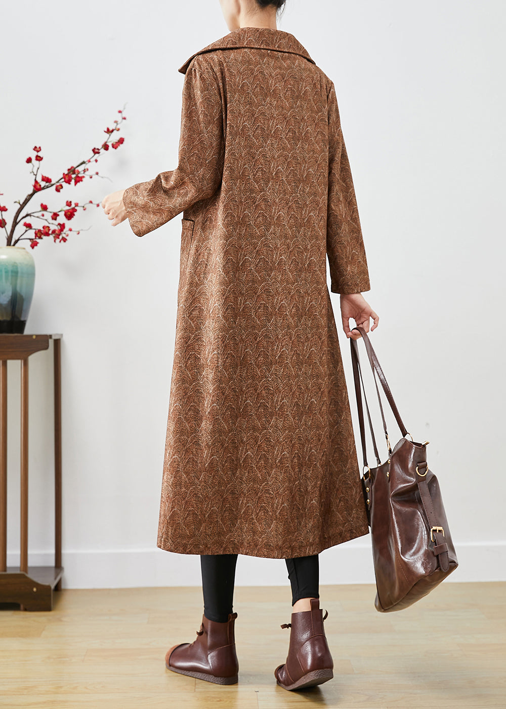 Drune | Khaki Oversized Druck Baumwolle Trenchcoats