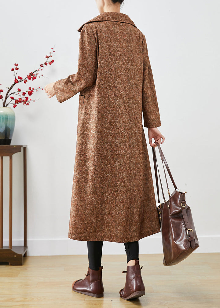 Drune | Khaki Oversized Druck Baumwolle Trenchcoats