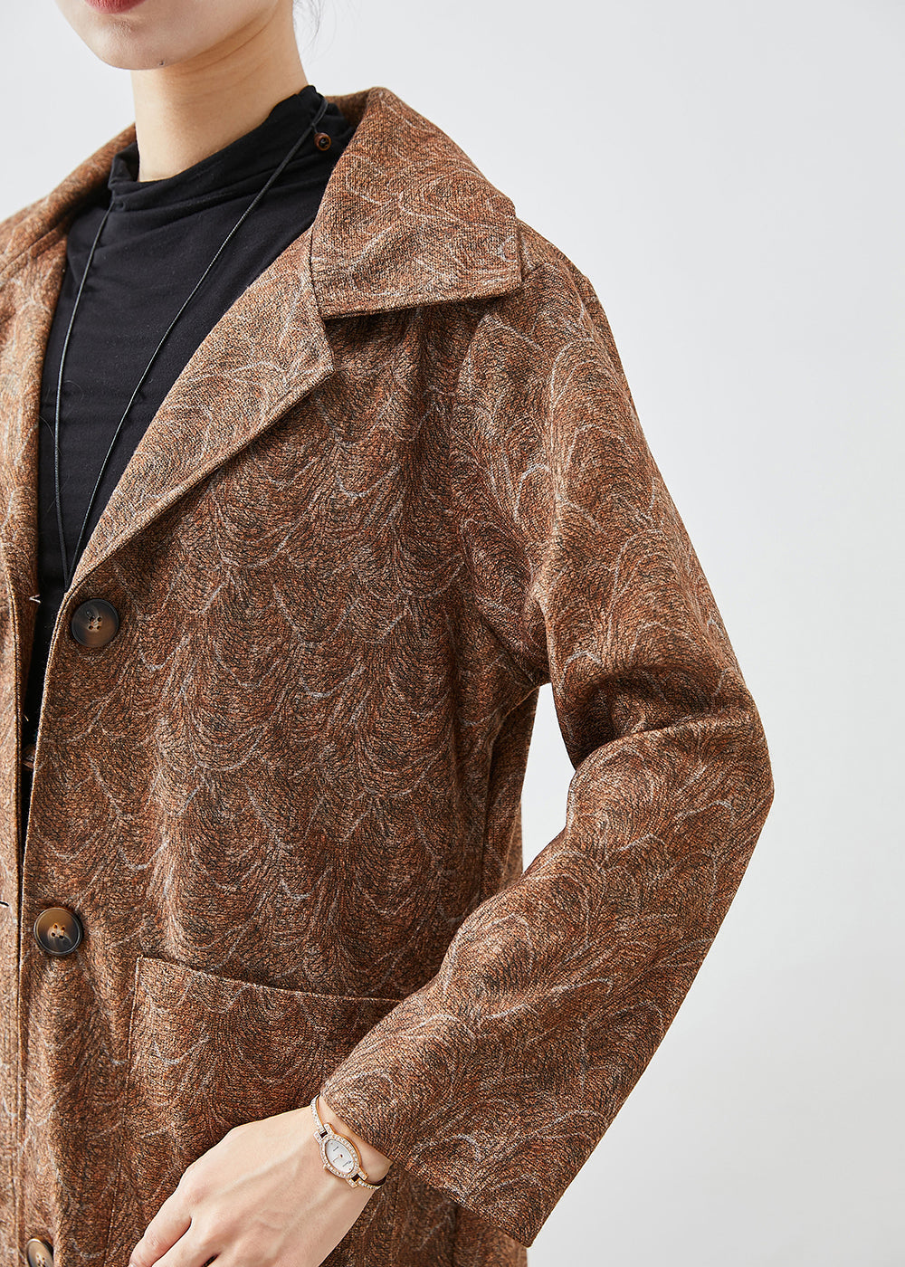 Drune | Khaki Oversized Druck Baumwolle Trenchcoats