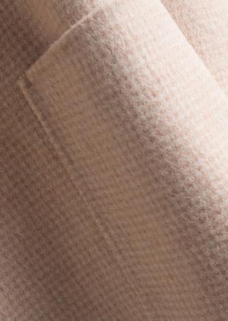 Drune | beige kariert Plus Size Tuniken für Frauen Arbeitsoutfits Mit Eingrifftaschen Wollmäntel