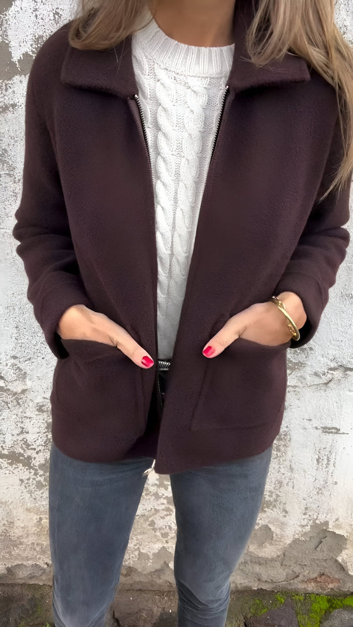 Drune | Bequeme Langärmelig Reißverschluss Jacke mit Taschen
