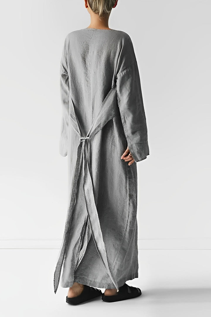 Drune | Leinen Wickel Maxikleid