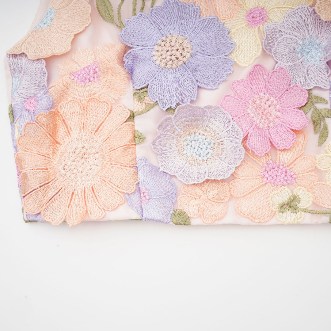 Drune | Petal Besticktes Top & Rock Passendes Set
