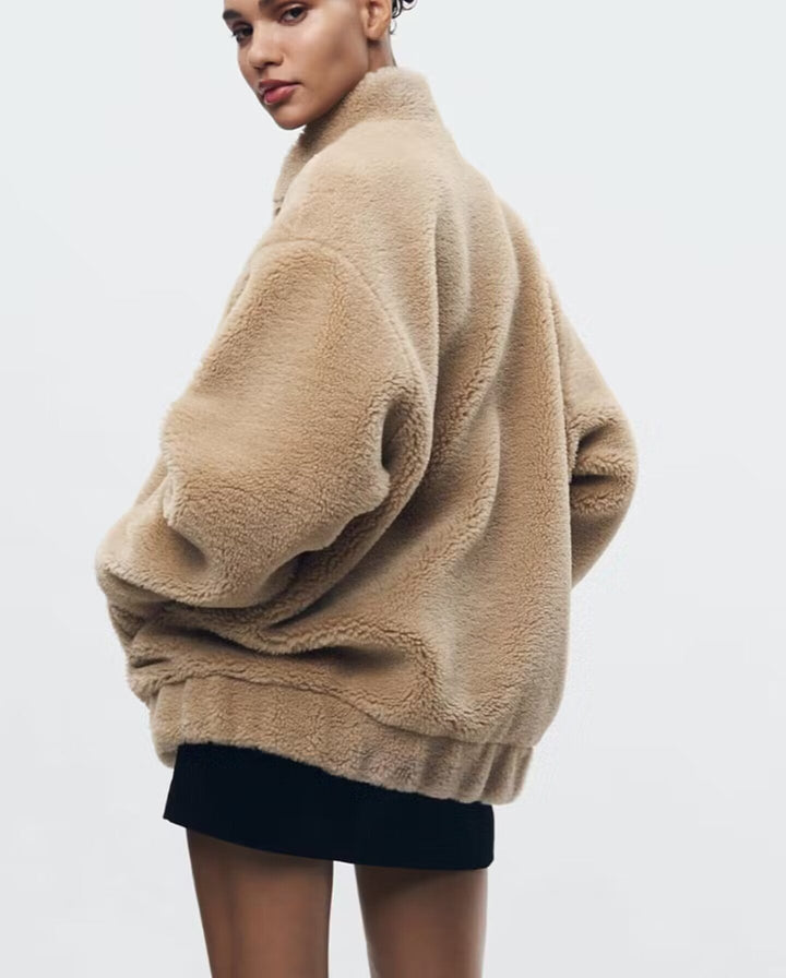 Drune | Jacke mit Teddybär-Optik für Damen