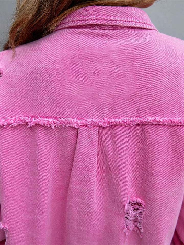 Drune - Lässige Jeansjacke in Übergröße