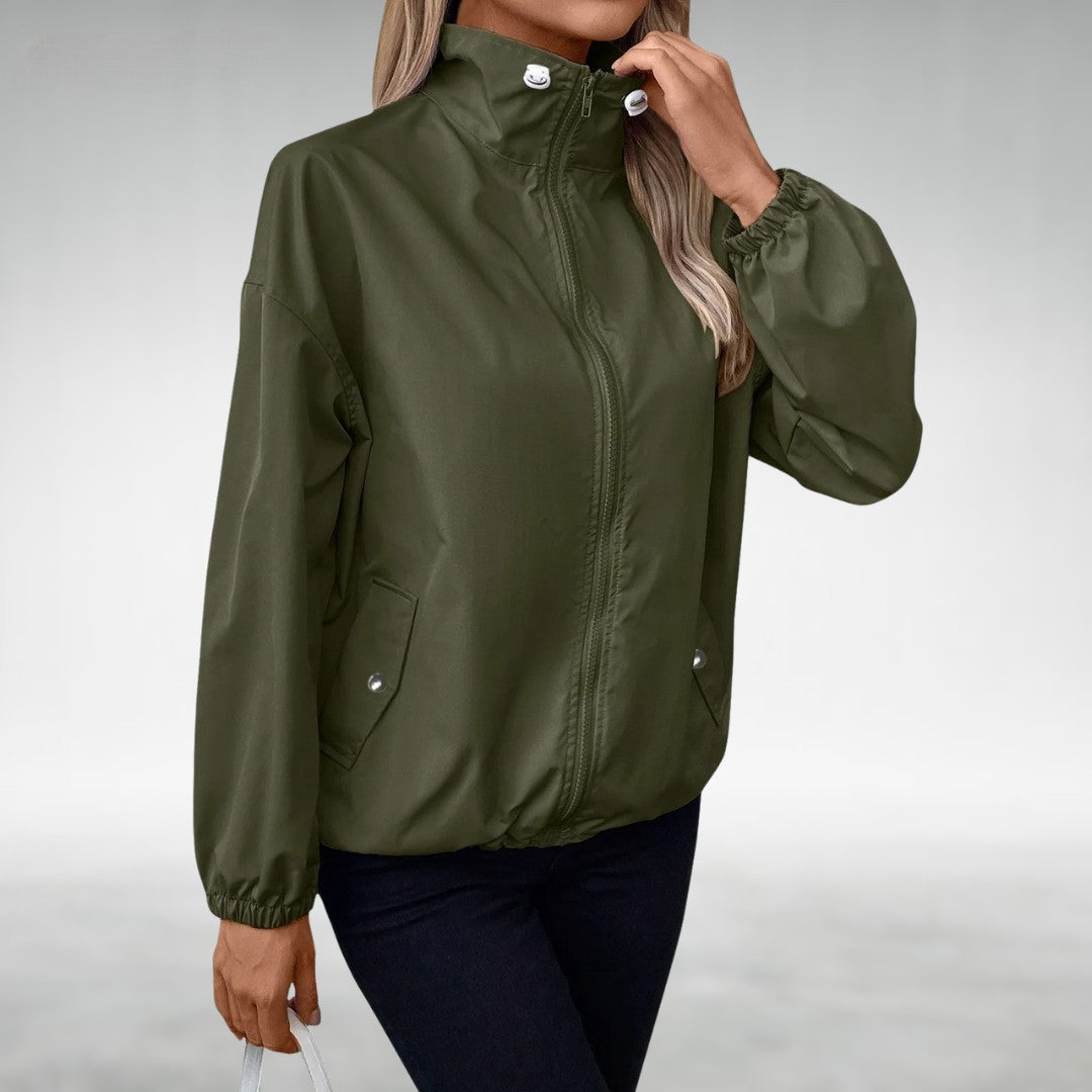 Drune | Herbstjacke mit Reißverschluss und Hohem Kragen, Leicht