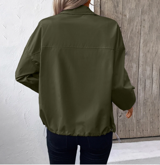 Drune | Herbstjacke mit Reißverschluss und Hohem Kragen, Leicht