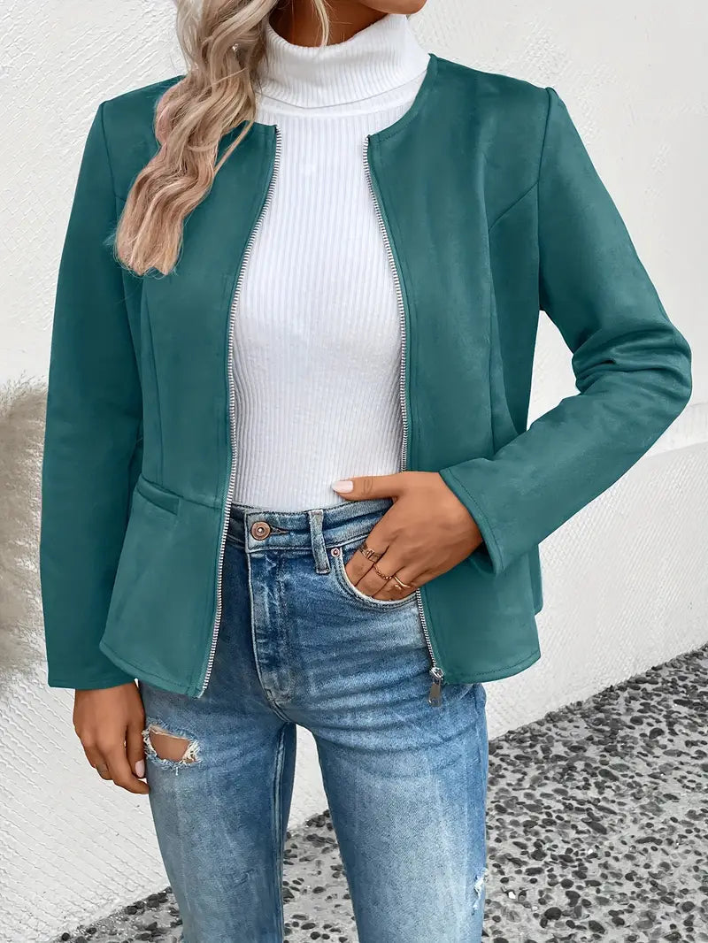 Drune | Herbstjacke mit Reißverschluss, Schlanker Schnitt