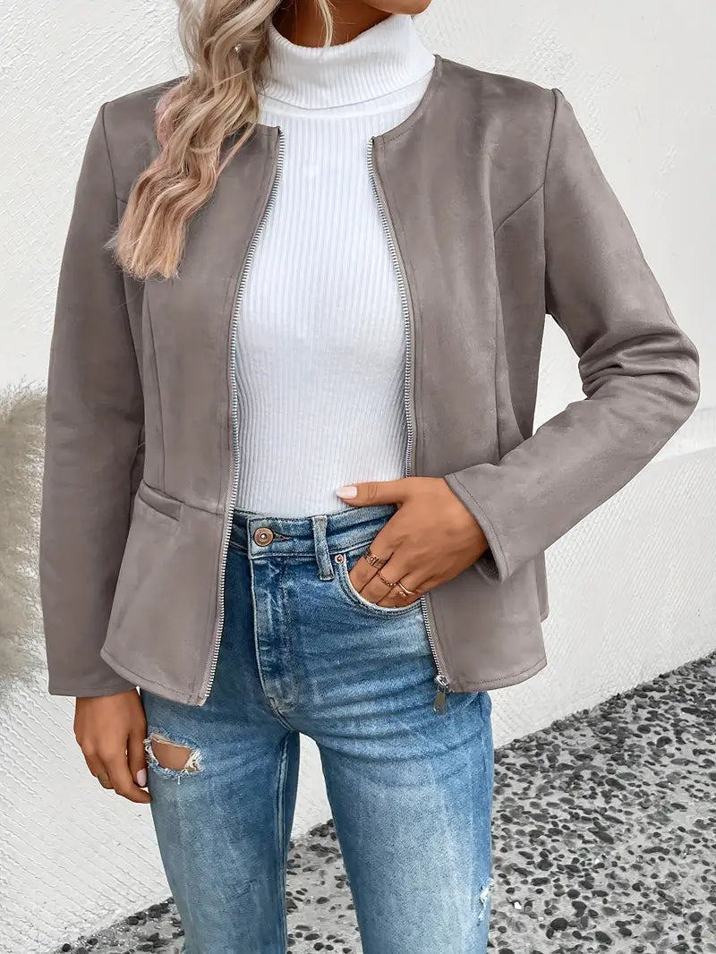 Drune | Herbstjacke mit Reißverschluss, Schlanker Schnitt