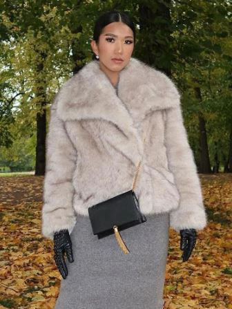 Drune | Fake,Fur,Mäntel mit Pelzlook, Kurz