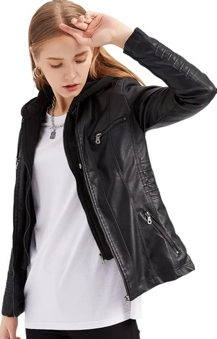 Drune | Kurze Herbstjacke mit Kapuze und Reißverschlüssen
