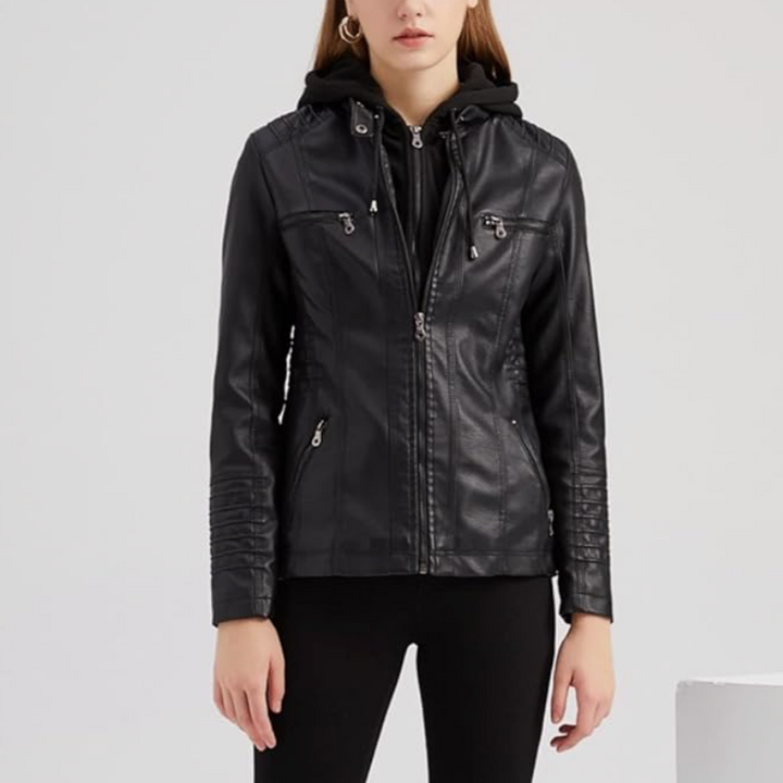 Drune | Kurze Herbstjacke mit Kapuze und Reißverschlüssen