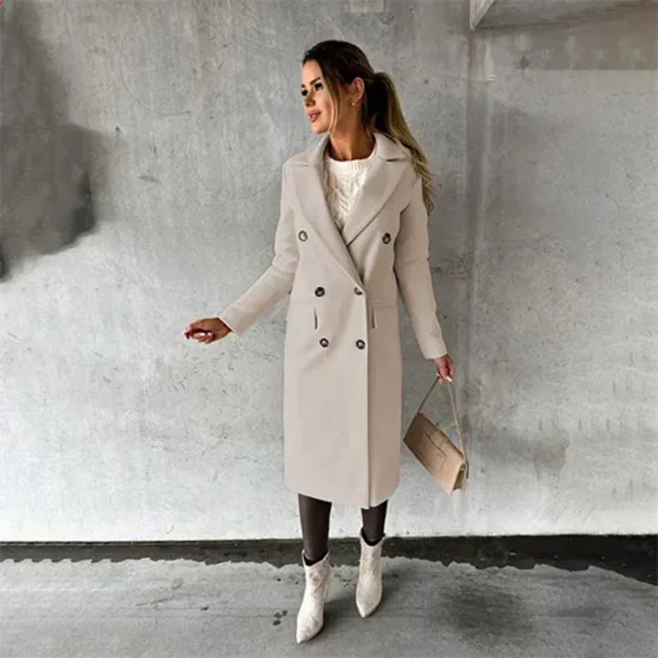 Drune | Lange Jacke, Doppelknopf Design