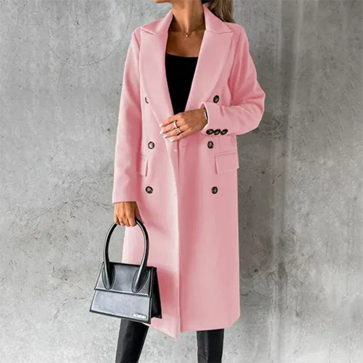 Drune | Lange Jacke, Doppelknopf Design
