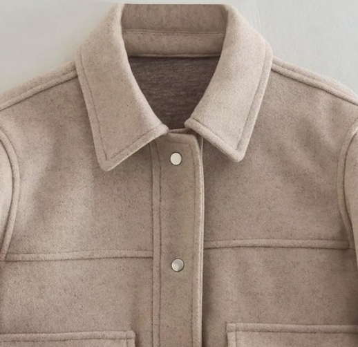 Drune | Übergangsjacke Kurz Mit Knöpfen und Taschen