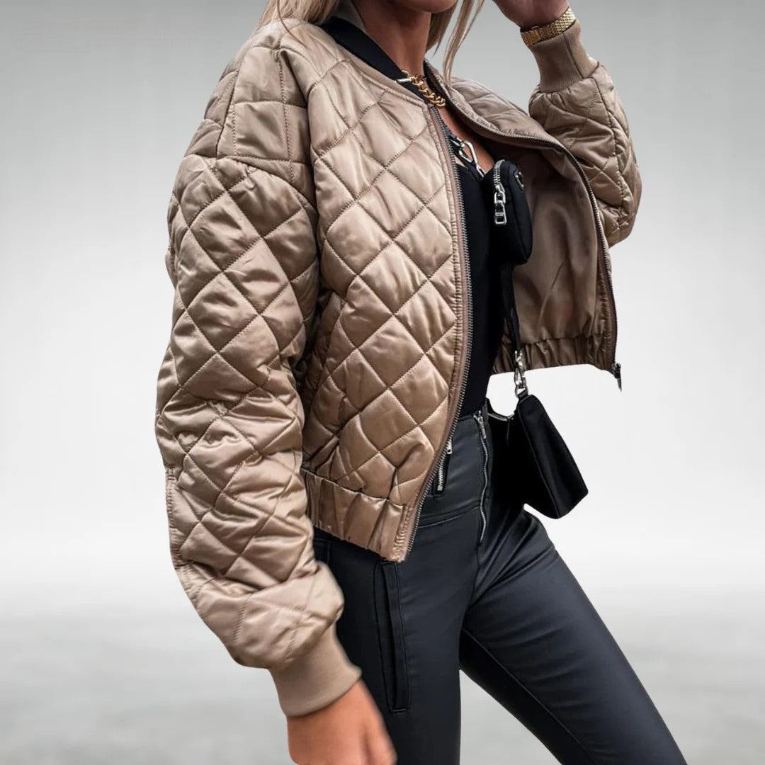 Drune | Übergangsjacke Quilt Bomber Mit Reißverschluss