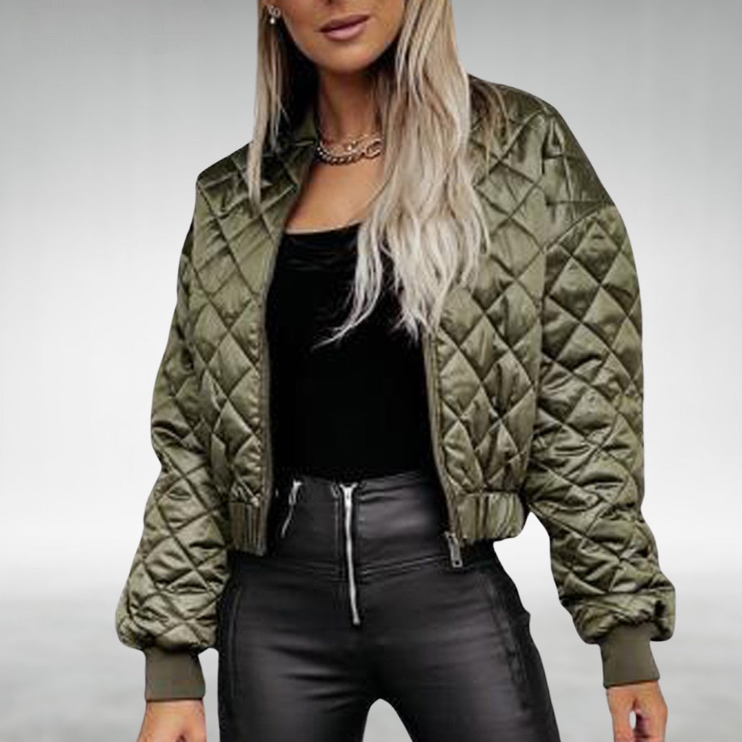 Drune | Übergangsjacke Quilt Bomber Mit Reißverschluss