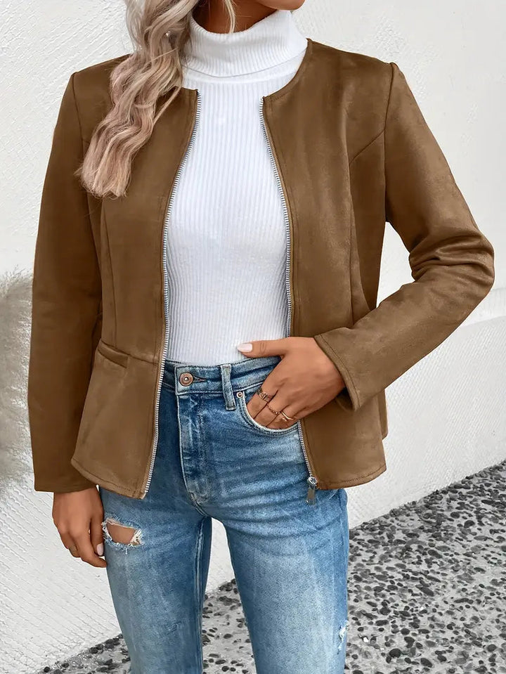 Drune | Übergangsjacke Slim Fit Mit Reißverschluss und Rundhalsausschnitt