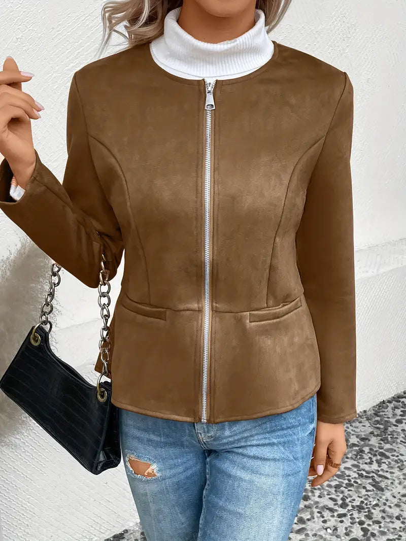 Drune | Übergangsjacke Slim Fit Mit Reißverschluss und Rundhalsausschnitt