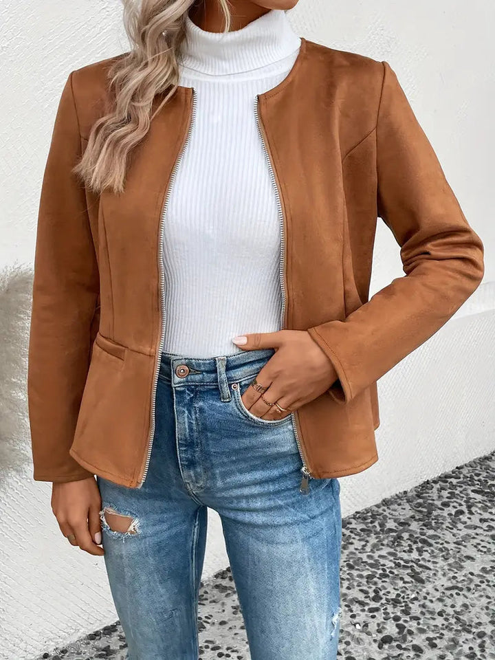 Drune | Übergangsjacke Slim Fit Mit Reißverschluss und Rundhalsausschnitt
