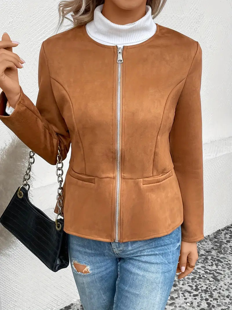 Drune | Übergangsjacke Slim Fit Mit Reißverschluss und Rundhalsausschnitt