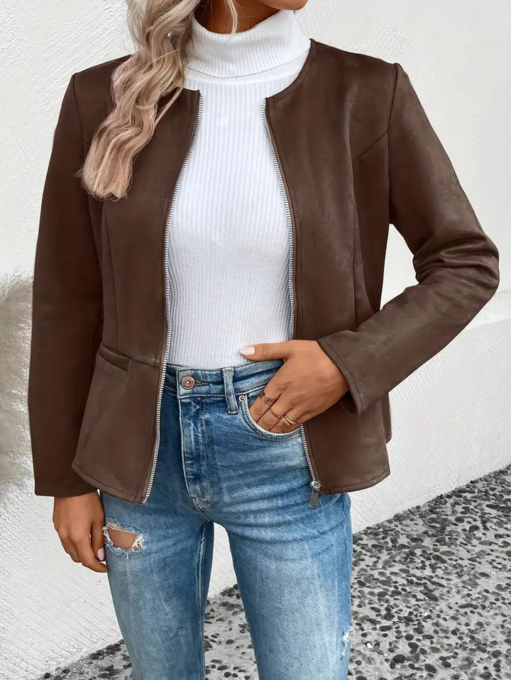 Drune | Übergangsjacke Slim Fit Mit Reißverschluss und Rundhalsausschnitt