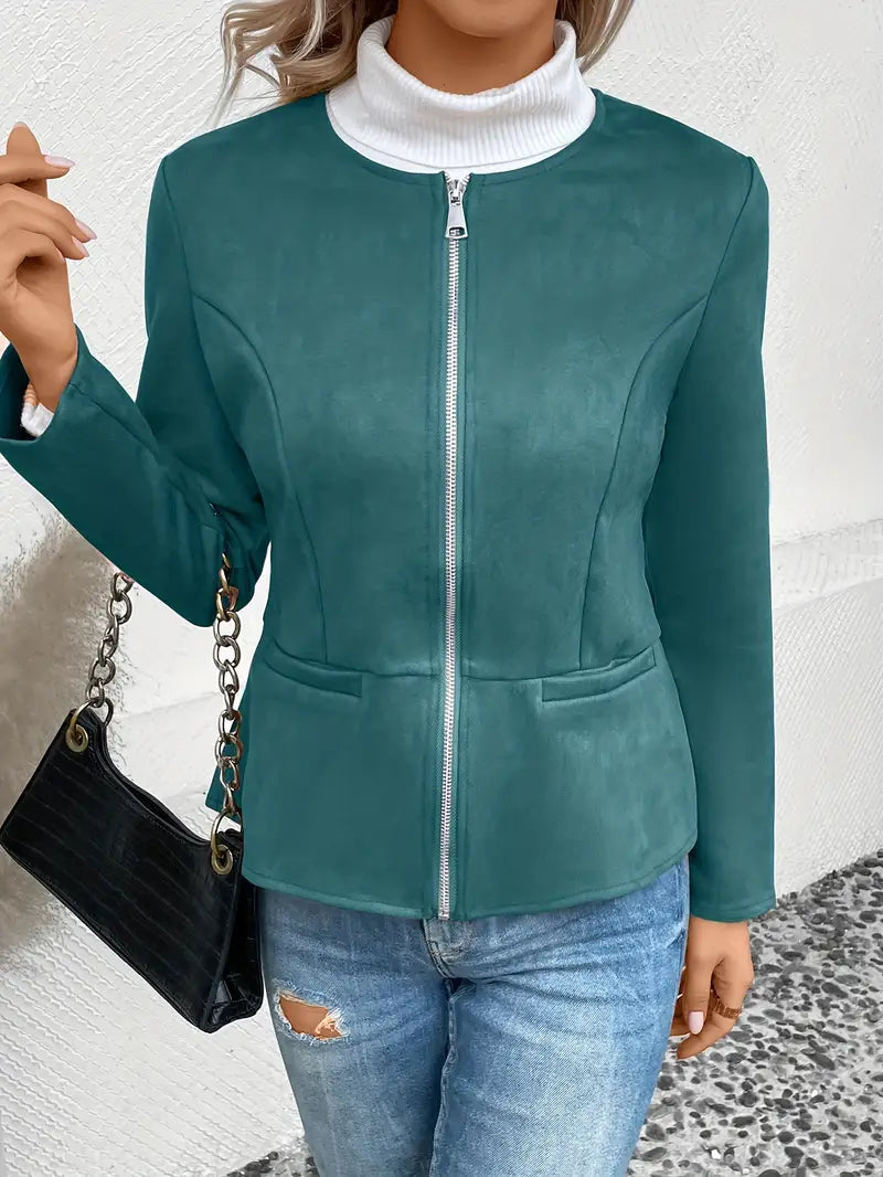 Drune | Übergangsjacke Slim Fit Mit Reißverschluss und Rundhalsausschnitt
