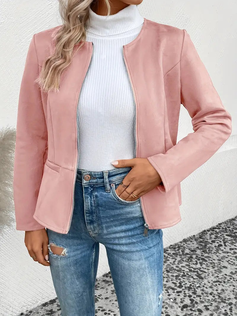 Drune | Übergangsjacke Slim Fit Mit Reißverschluss und Rundhalsausschnitt