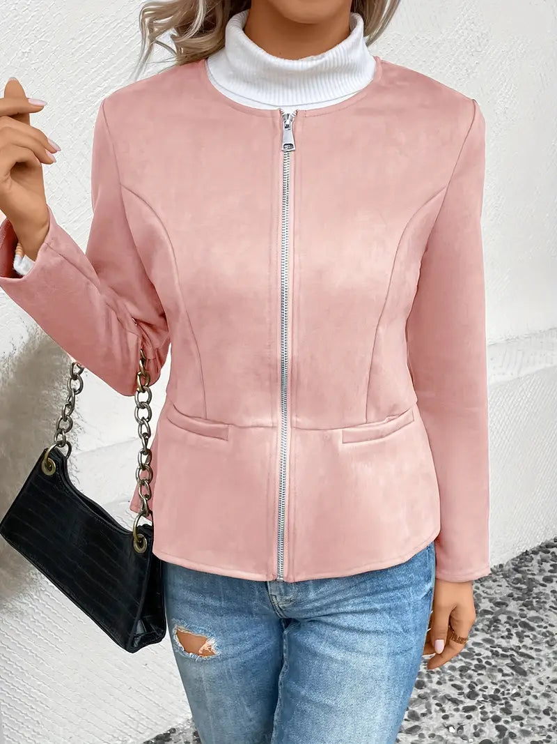 Drune | Übergangsjacke Slim Fit Mit Reißverschluss und Rundhalsausschnitt