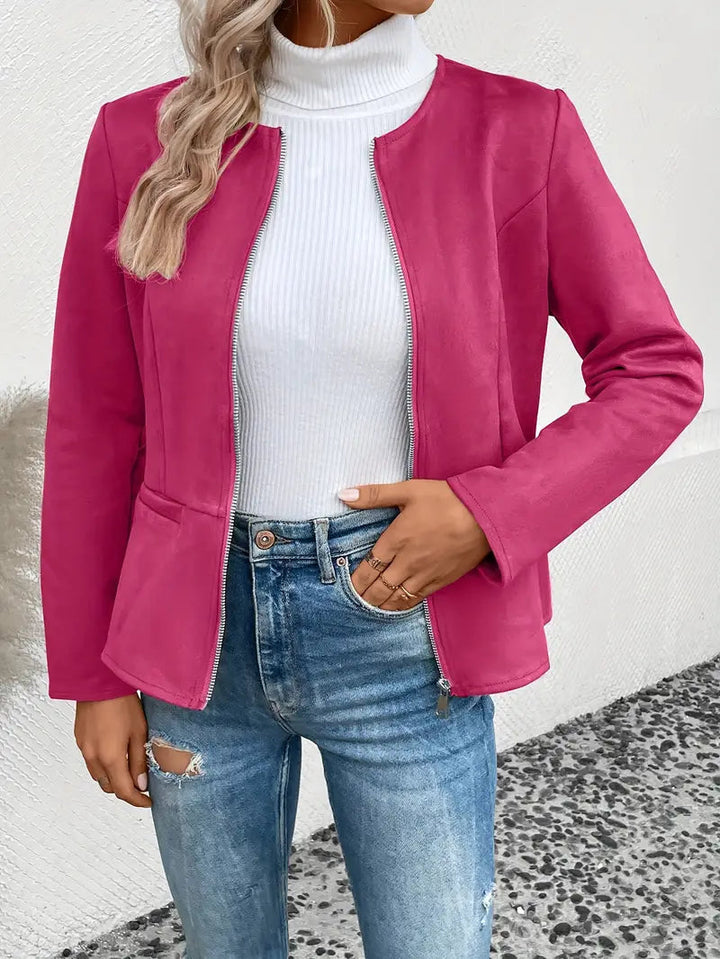 Drune | Übergangsjacke Slim Fit Mit Reißverschluss und Rundhalsausschnitt