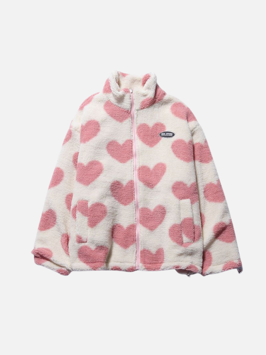 Drune | Winterjacke Fleece Futter, Herzprint