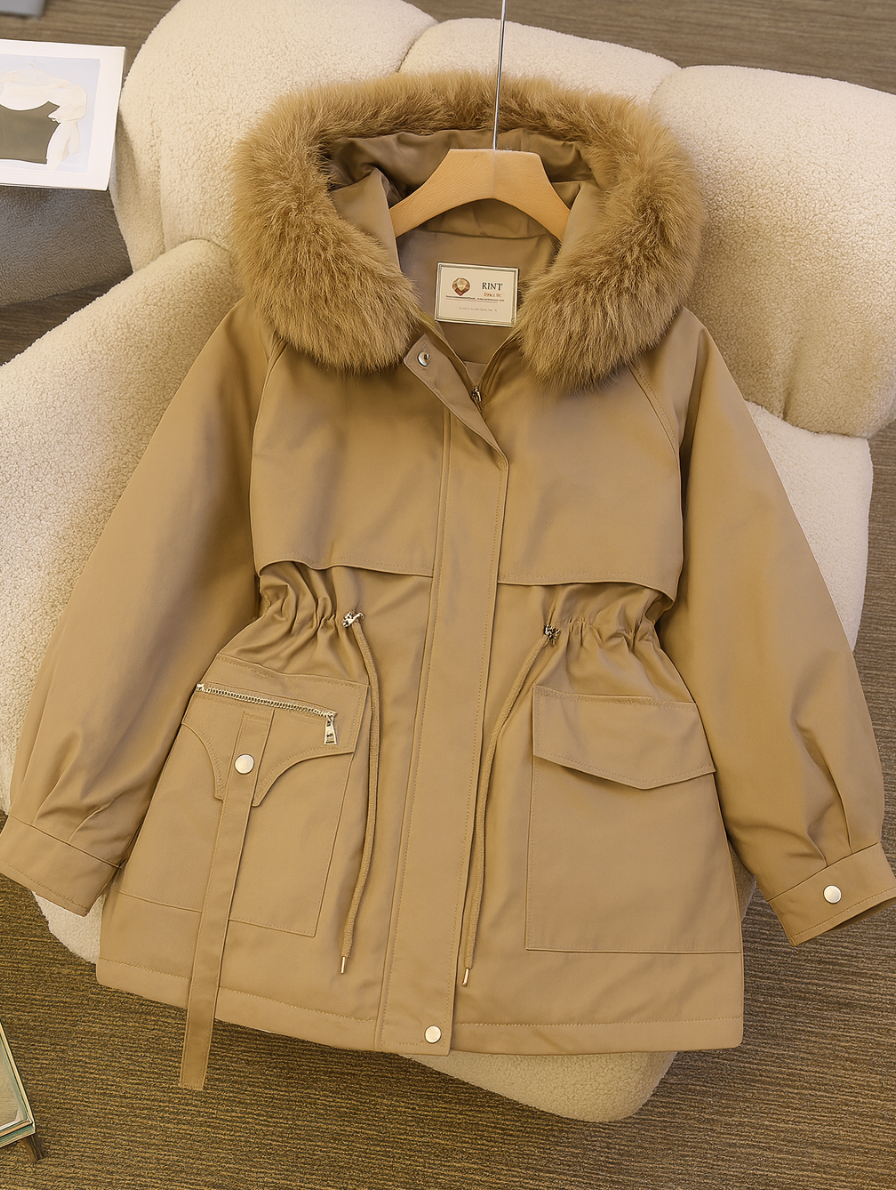 Drune | Winterjacke mit gefütterter Kapuze und Zugband, Warm