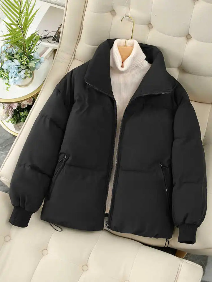 Drune | Damen Baumwolljacke Kurzstil mit Reißverschluss