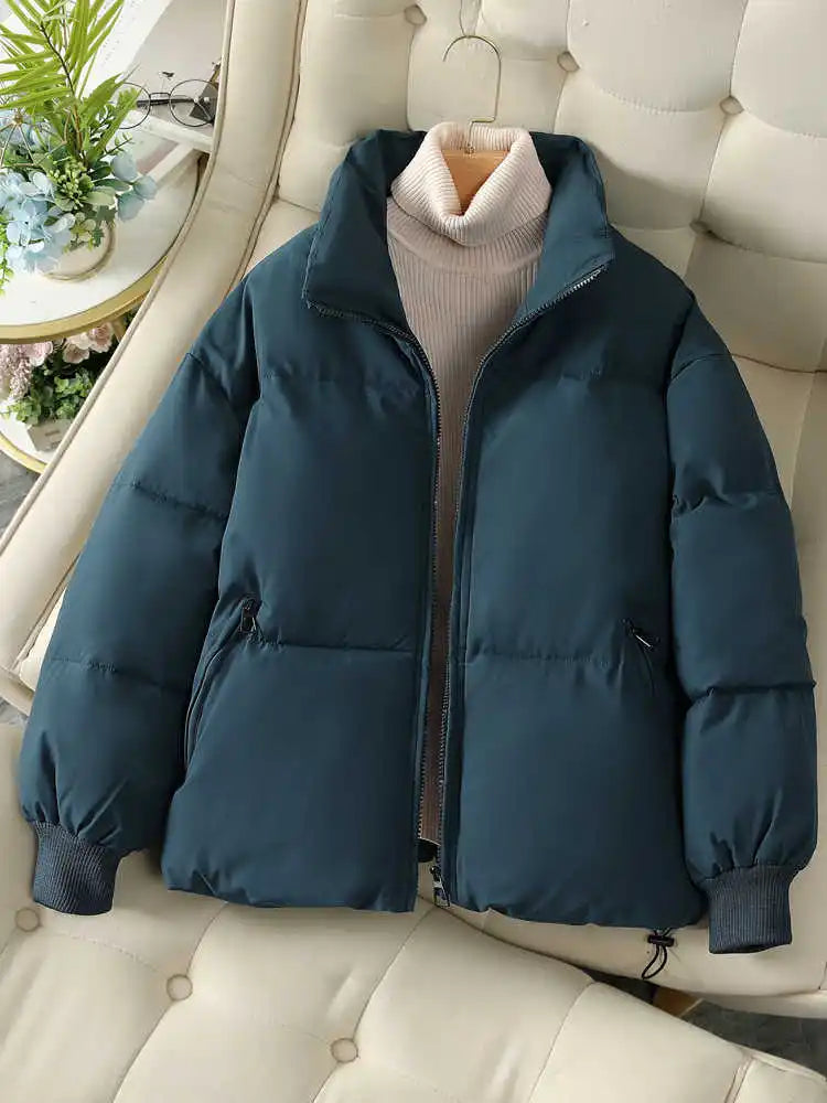 Drune | Damen Baumwolljacke Kurzstil mit Reißverschluss