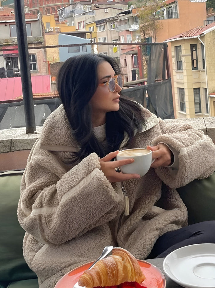 Drune | Oversize-Warmjacke für Frauen mit Reißverschluss Selindra
