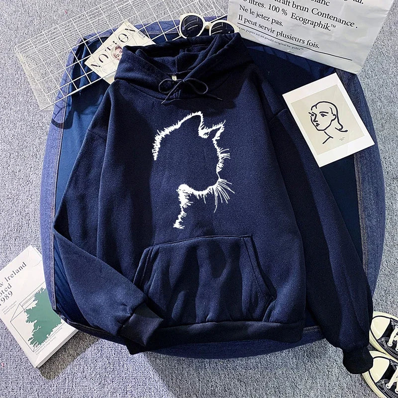 Drune | Hoodie mit Katzenmotiv