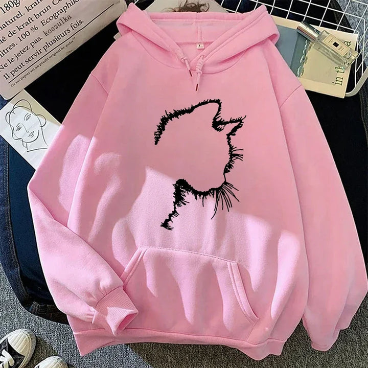 Drune | Hoodie mit Katzenmotiv