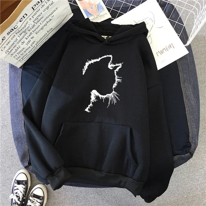 Drune | Hoodie mit Katzenmotiv