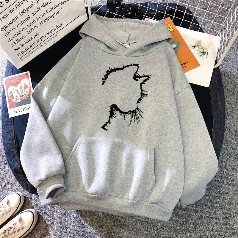 Drune | Hoodie mit Katzenmotiv