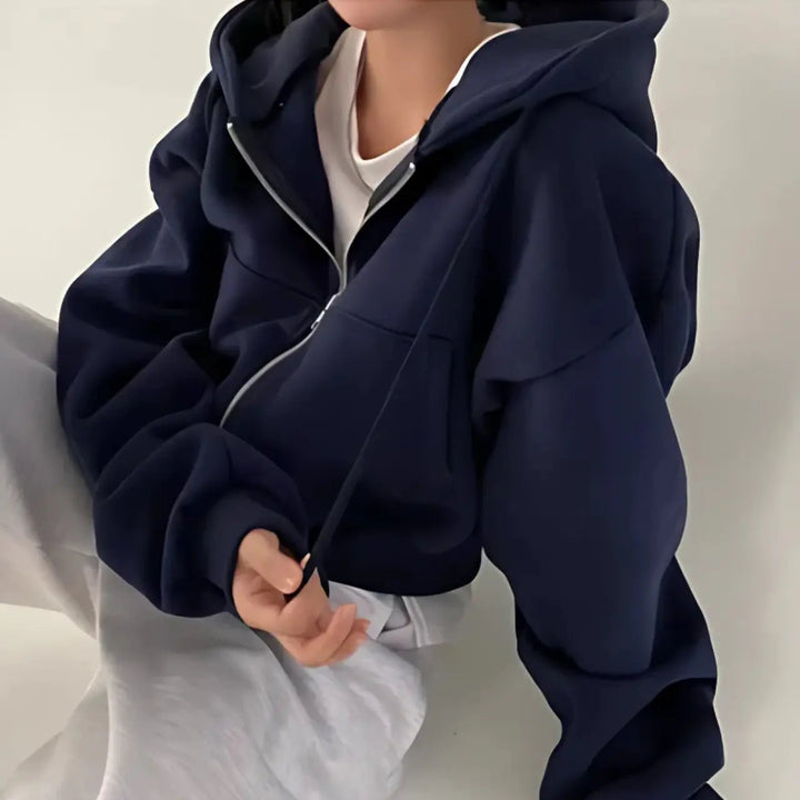 Drune | Damen Kapuzenpullover mit Reißverschluss