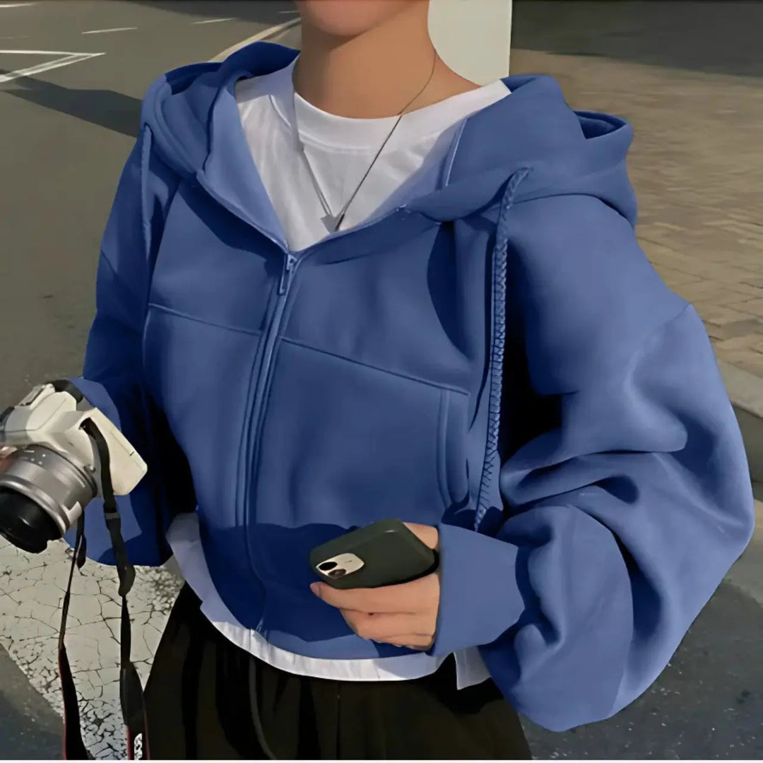 Drune | Damen Kapuzenpullover mit Reißverschluss