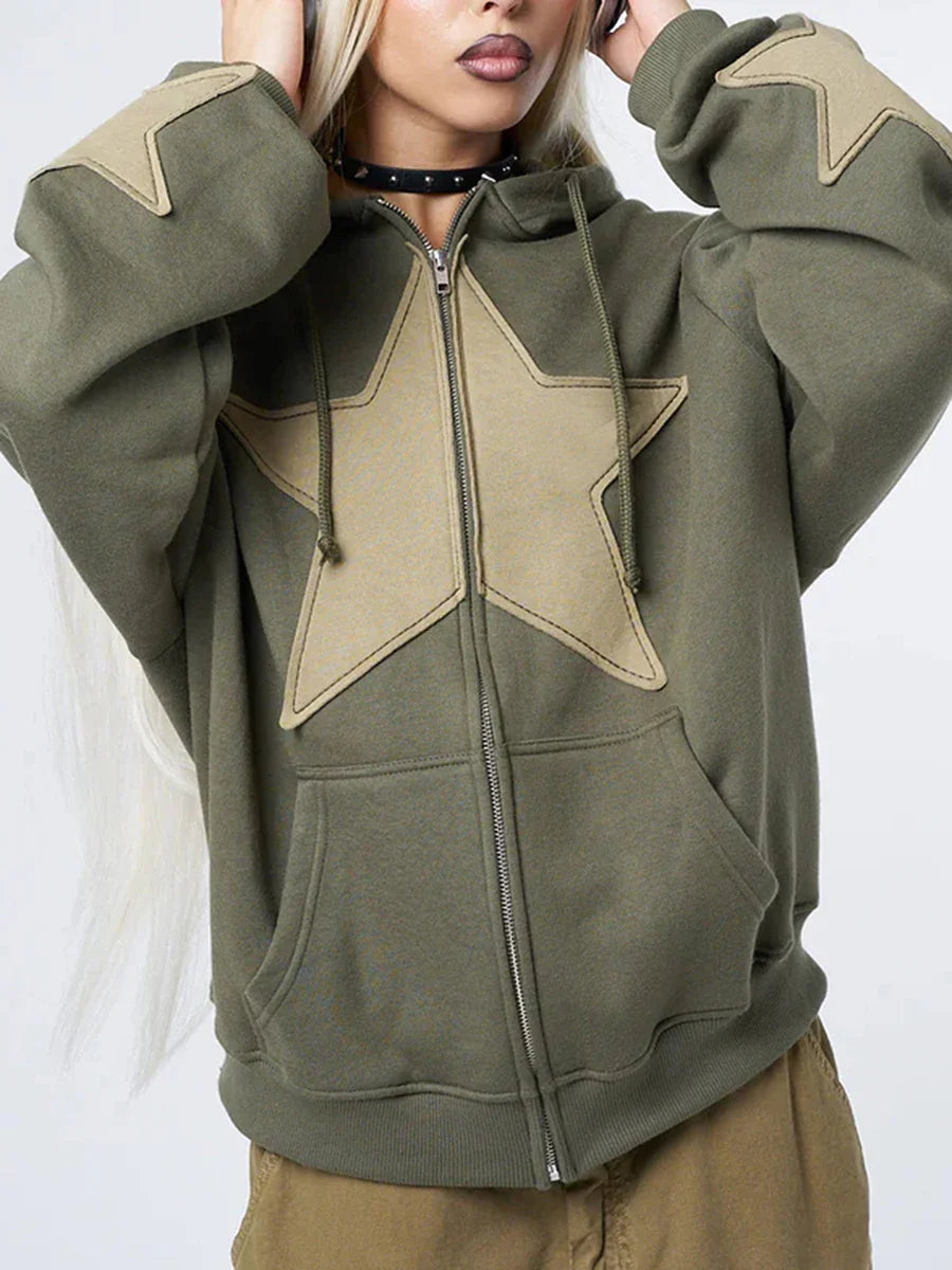 Drune | Strickjacke mit Sternenprint