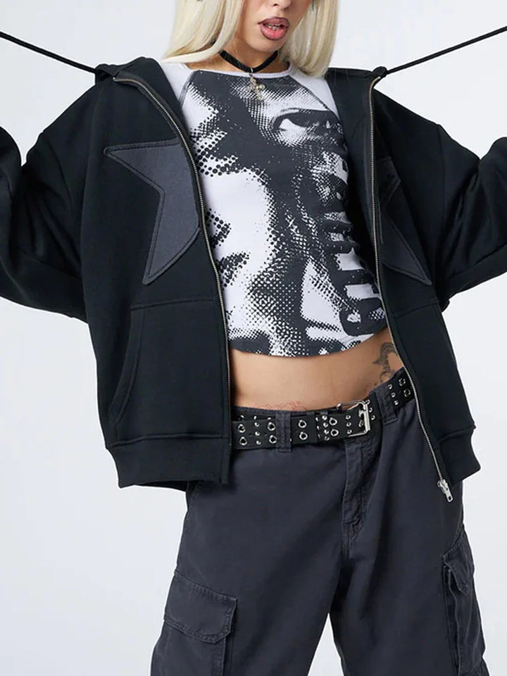 Drune | Strickjacke mit Sternenprint