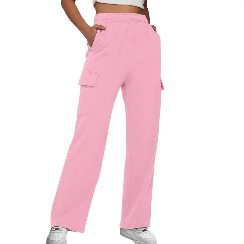 Drune | Damen Jogginghose mit Hohem Bund und Weitem Bein