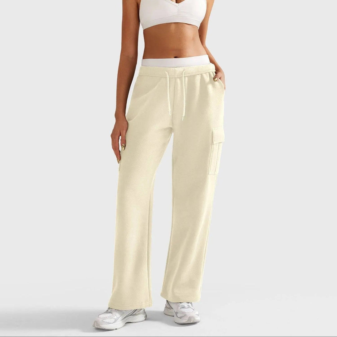 Drune | Damen Jogginghose mit Hohem Bund und Weitem Bein