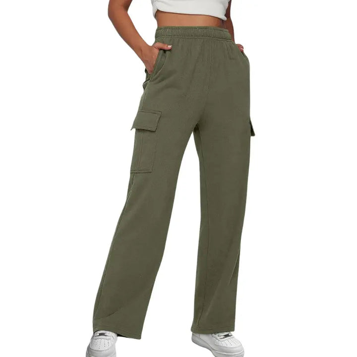 Drune | Damen Jogginghose mit Hohem Bund und Weitem Bein